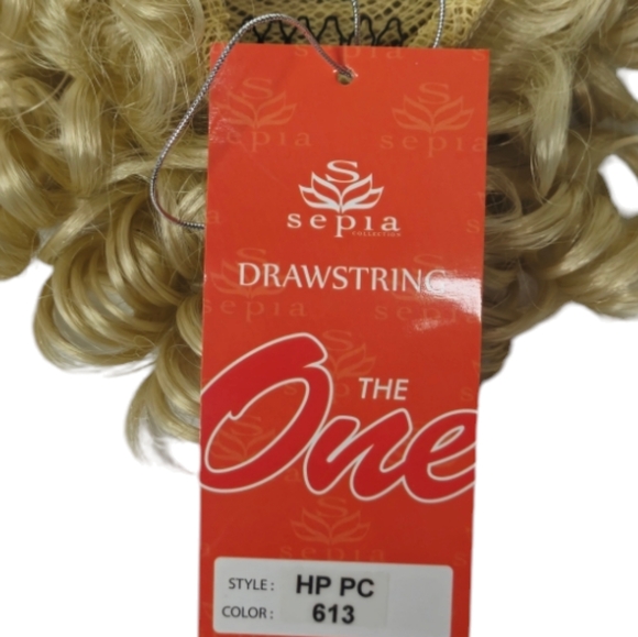 *H25477 NWT Sepia Curly Blonde Ponytail  Bun - Picture 4 of 10